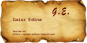 Gaisz Edina névjegykártya