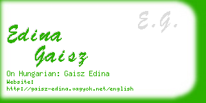 edina gaisz business card